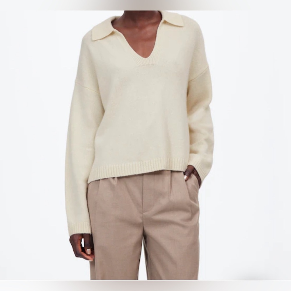 NWT Madewell Cashmere-Wool Blend Polo Sweater— Size xsmall *